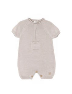 Pelele de punto con bolsillo cammello