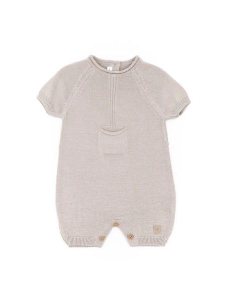 Pelele de punto con bolsillo cammello