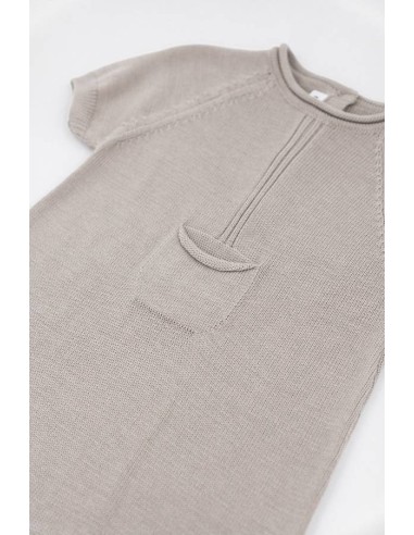 Pelele de punto con bolsillo cammello