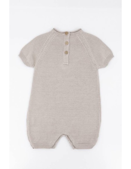 Pelele de punto con bolsillo cammello