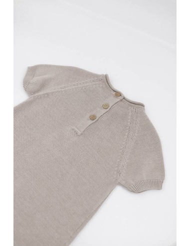 Pelele de punto con bolsillo cammello