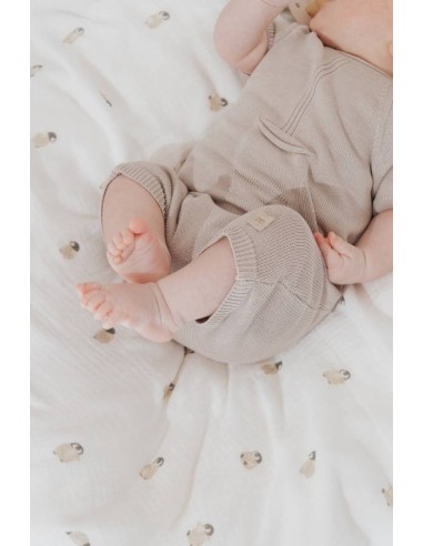 Pelele de punto con bolsillo cammello