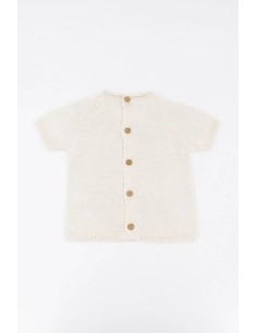 Jersey de punto a rayas bianco 2