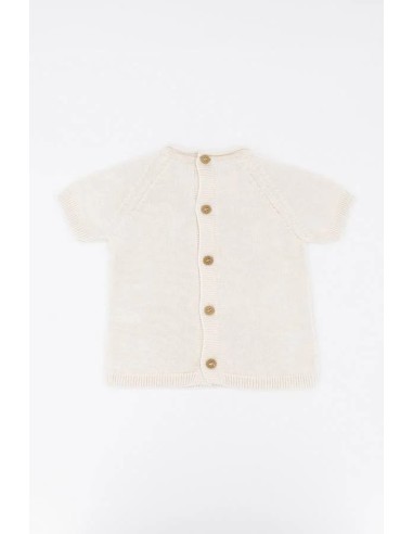 Jersey de punto a rayas bianco