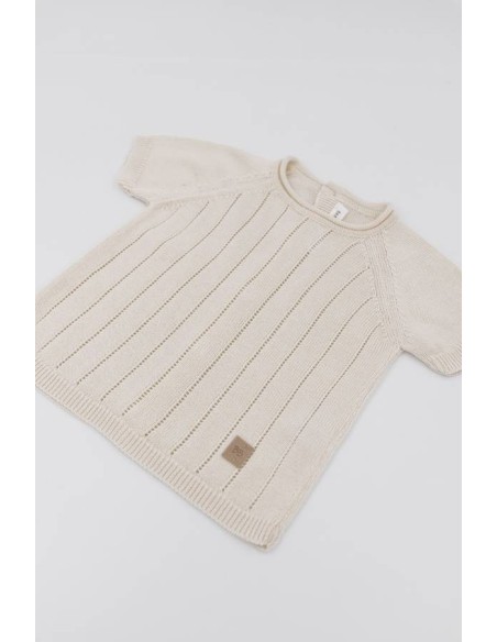 Jersey de punto a rayas bianco