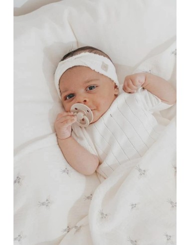 Jersey de punto a rayas bianco