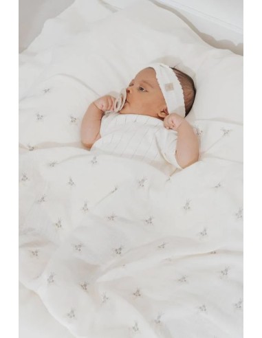 Jersey de punto a rayas bianco