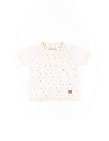 Jersey de punto calado bianco