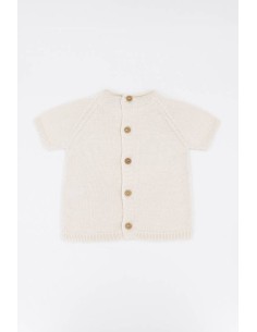 Jersey de punto calado bianco 2