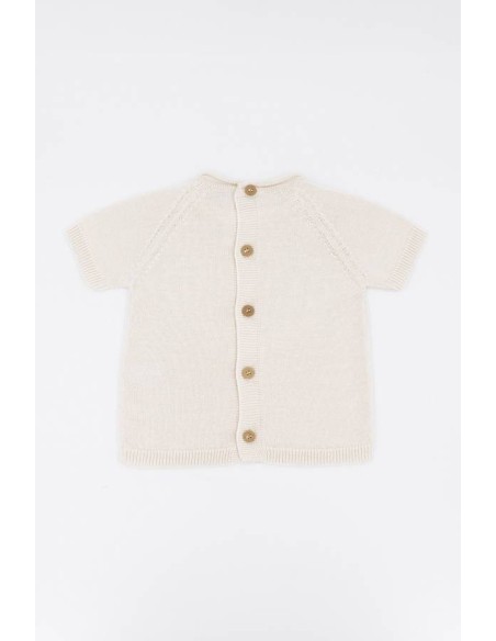 Jersey de punto calado bianco