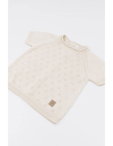 Jersey de punto calado bianco