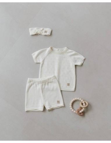 Jersey de punto calado bianco