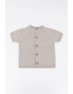 Jersey de punto calado cammello 2