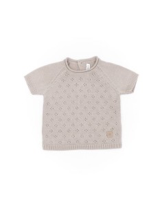 Jersey de punto calado cammello