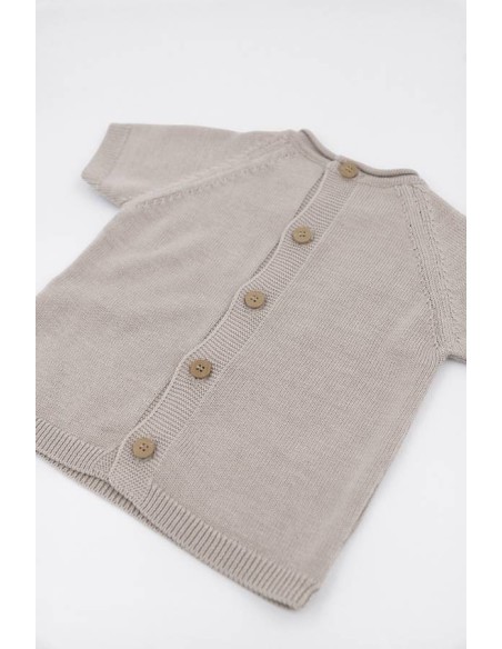 Jersey de punto calado cammello