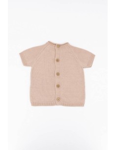 Jersey de punto calado rosa 2