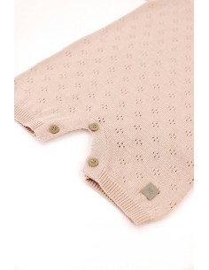 Pelele de punto calado rosa 2