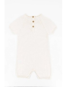 Pelele de punto a rayas bianco 2