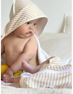 Capa de baño bambú yellow stripes