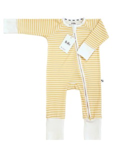 Pijama con cremallera yellow stripes