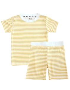 Pijama corto dos piezas yellow stripes