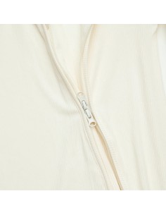 Pijama con cremallera cream ribbed 2