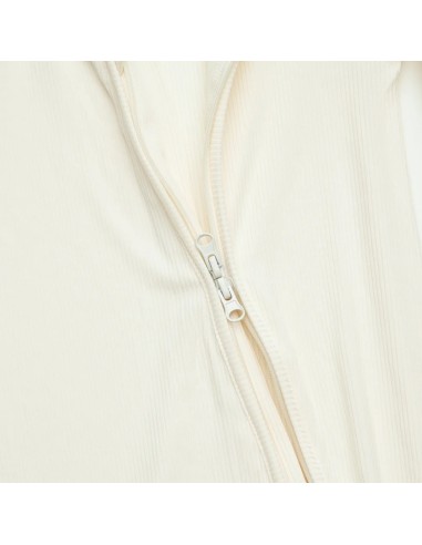 Pijama con cremallera cream ribbed