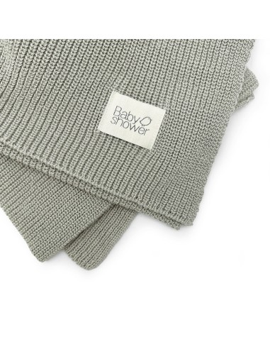 Manta tricot canalé dune