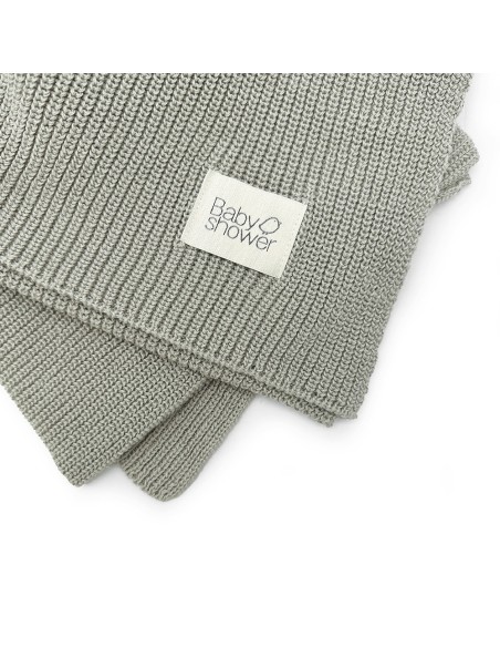 Manta tricot canalé dune