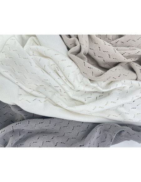 Manta tricot classic arctic blue