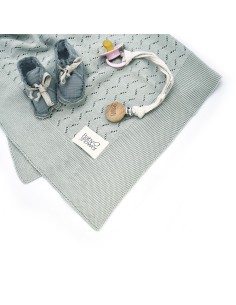 Manta tricot classic arctic blue 2