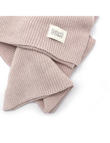 Manta tricot canalé nude