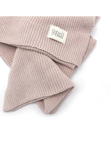 Manta tricot canalé nude