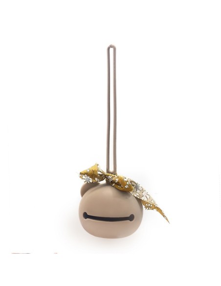 Funda chupetes silicona teddy beige