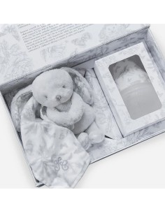 Pack biberón y doudou "Toile de Jouy" gray 2