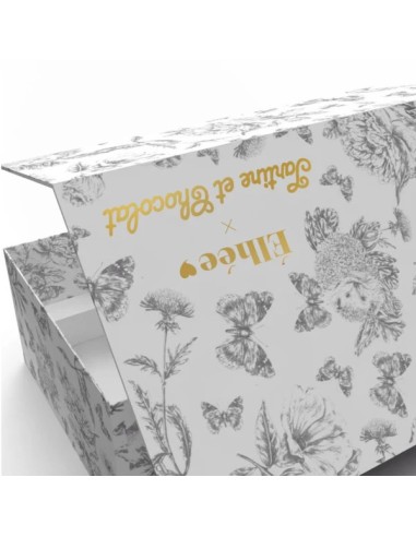 Pack biberón y doudou "Toile de Jouy" gray