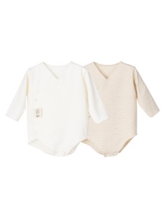 Pack 2 bodies cruzados purest natural/raya fina