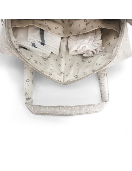 Bolsa maternidad camila gofre vanilla