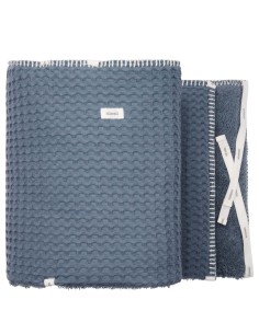 Protector de cuna wafel Amsterdam bluestone