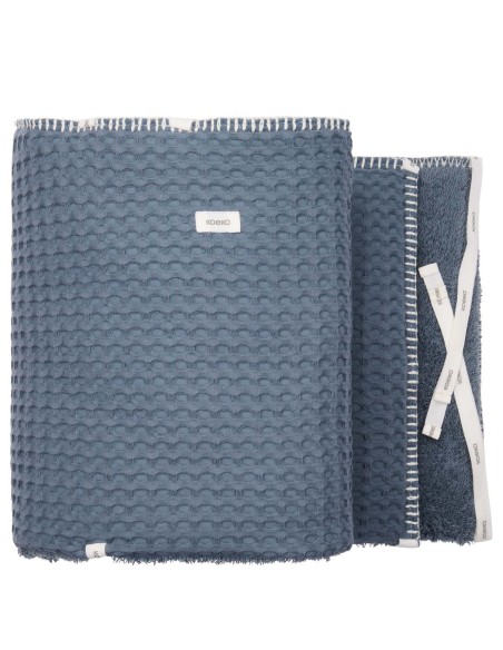 Protector de cuna wafel Amsterdam bluestone
