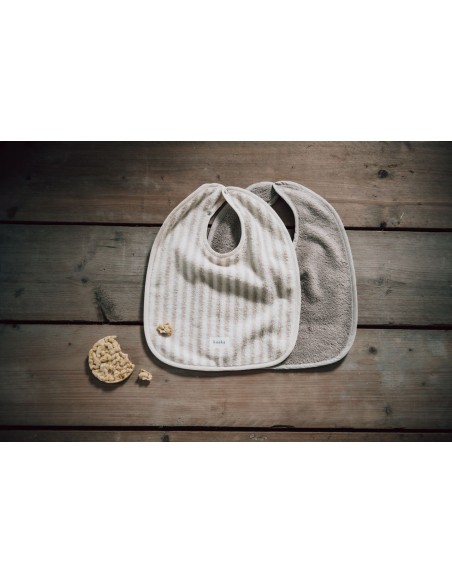 Pack 2 baberos playa sand/clay