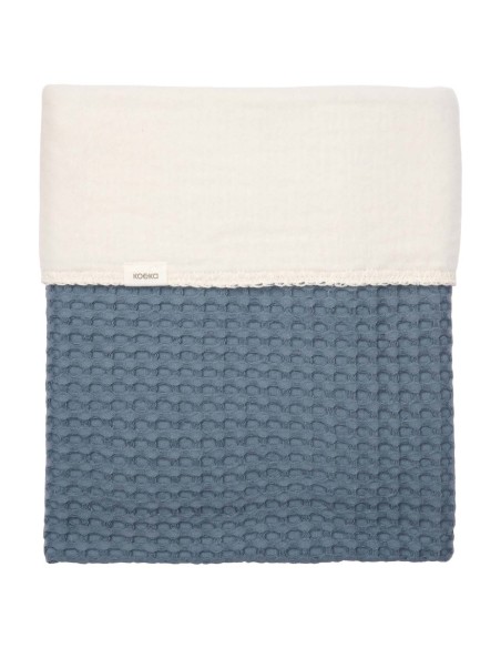 Manta de cuna wafel Amsterdam bluestone