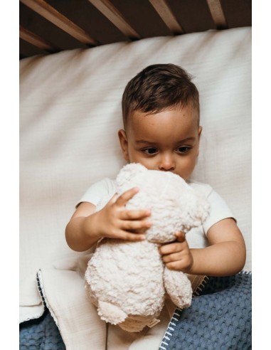 Manta de cuna wafel Amsterdam bluestone