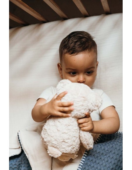 Manta de cuna wafel Amsterdam bluestone