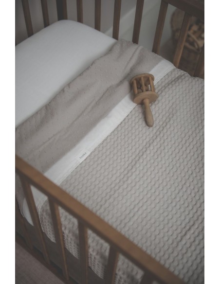 Manta de cuna wafel Amsterdam sand