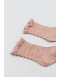 Calcetines con puntilla nude pink 2