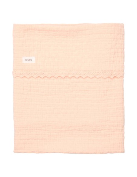 Manta de cuna Elba peach