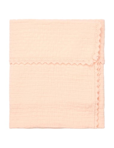 Manta de cuna Elba peach