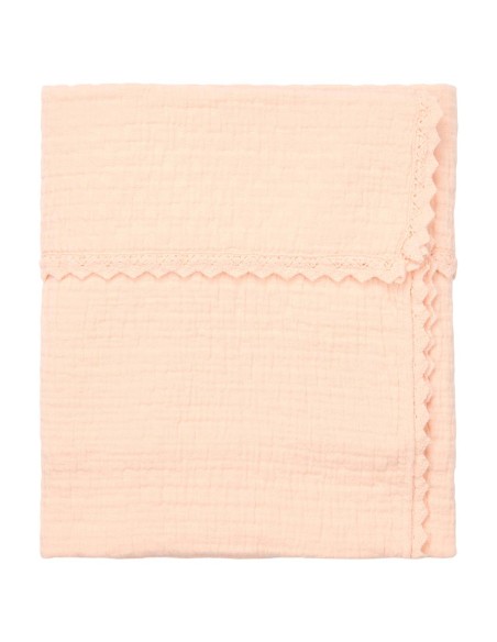 Manta de cuna Elba peach