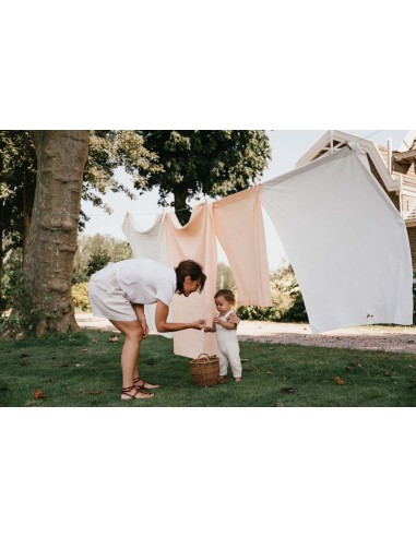 Manta de cuna Elba peach